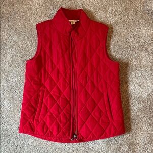 Coldwater Creek Red Quilted Vest